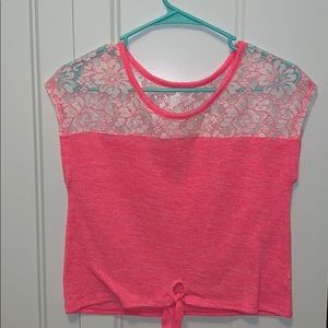 Justice hot pink shirt!!